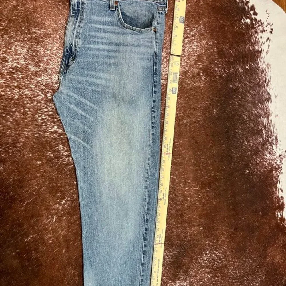 Levi’s 505 Regular Fit Straight Leg Jeans Light Wash Blue 40x32